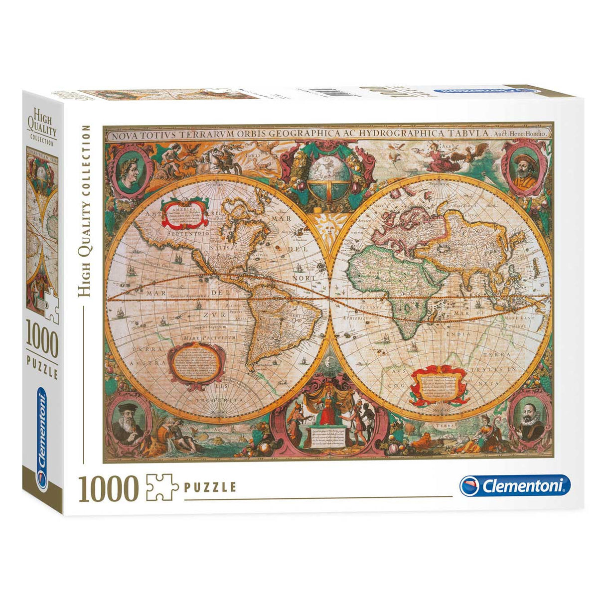 Clementoni puzzel oude wereldkaart, 1000st.