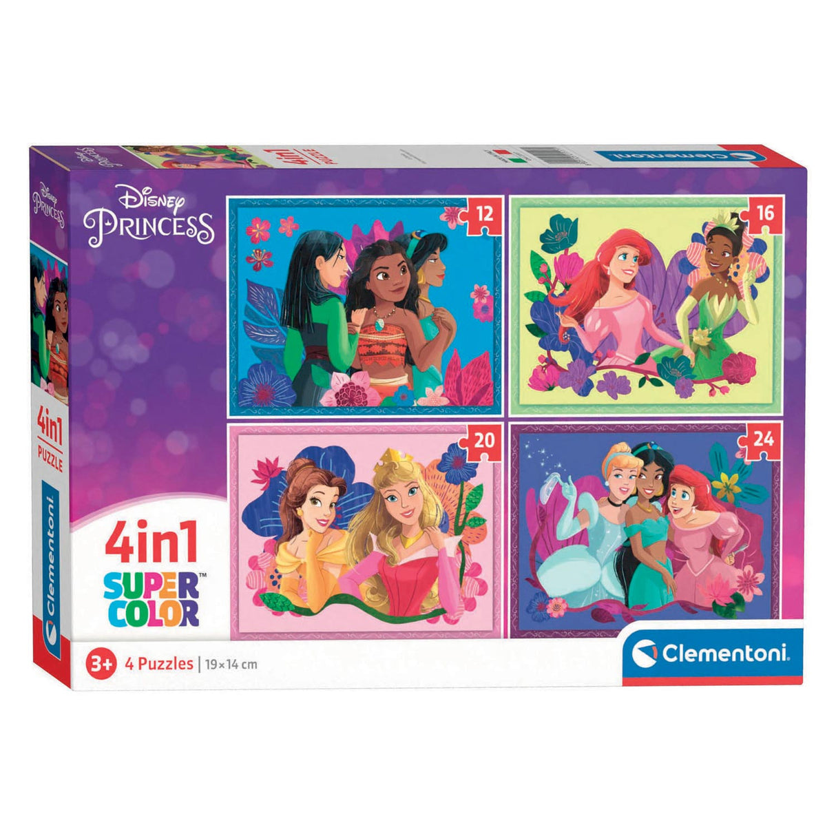 Clementoni Puzzels Disney Prinses, 4in1