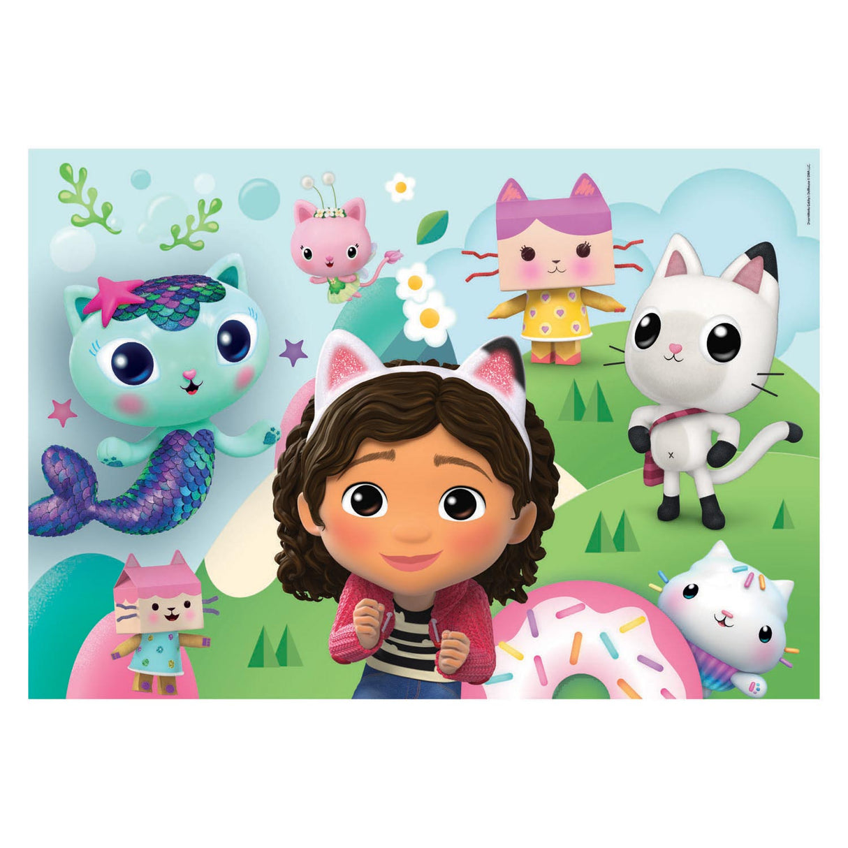 Clementoni puzzel gabby's poppenhuis, 2x60st.