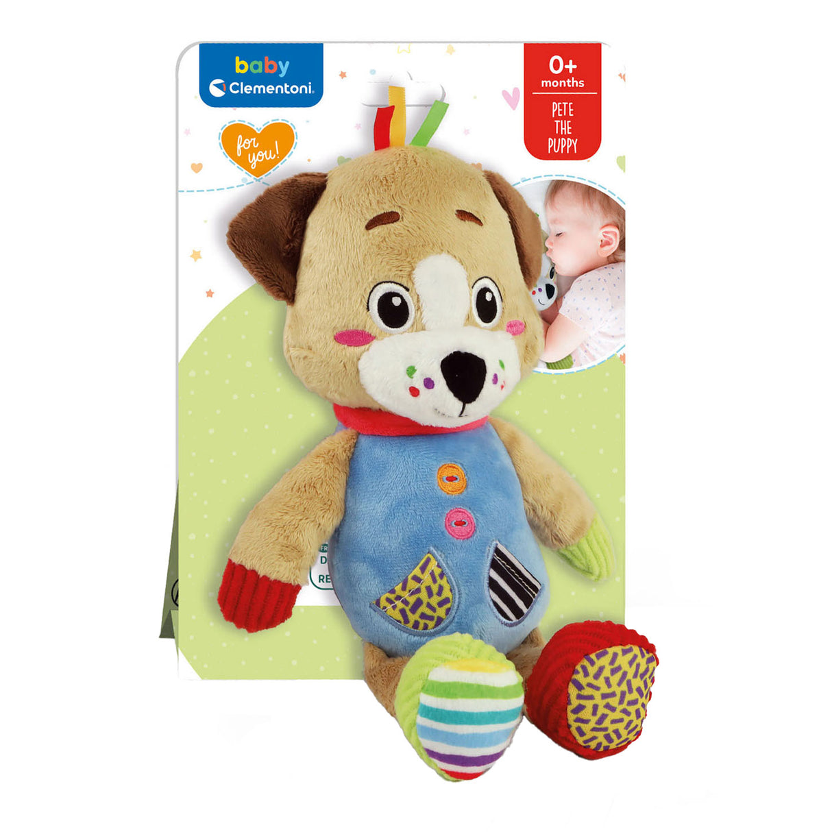 Clementoni baby mijn eerste dierenknuffel - hond