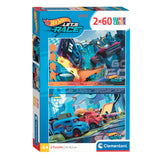 Clementoni legpuzzel super color hot wheels, 2x60st.