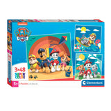 Clementoni legpuzzel super color vierkant paw patrol, 3x48st.