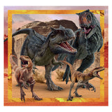 Clementoni legpuzzel super color vierkant jurassic world, 3x48st.