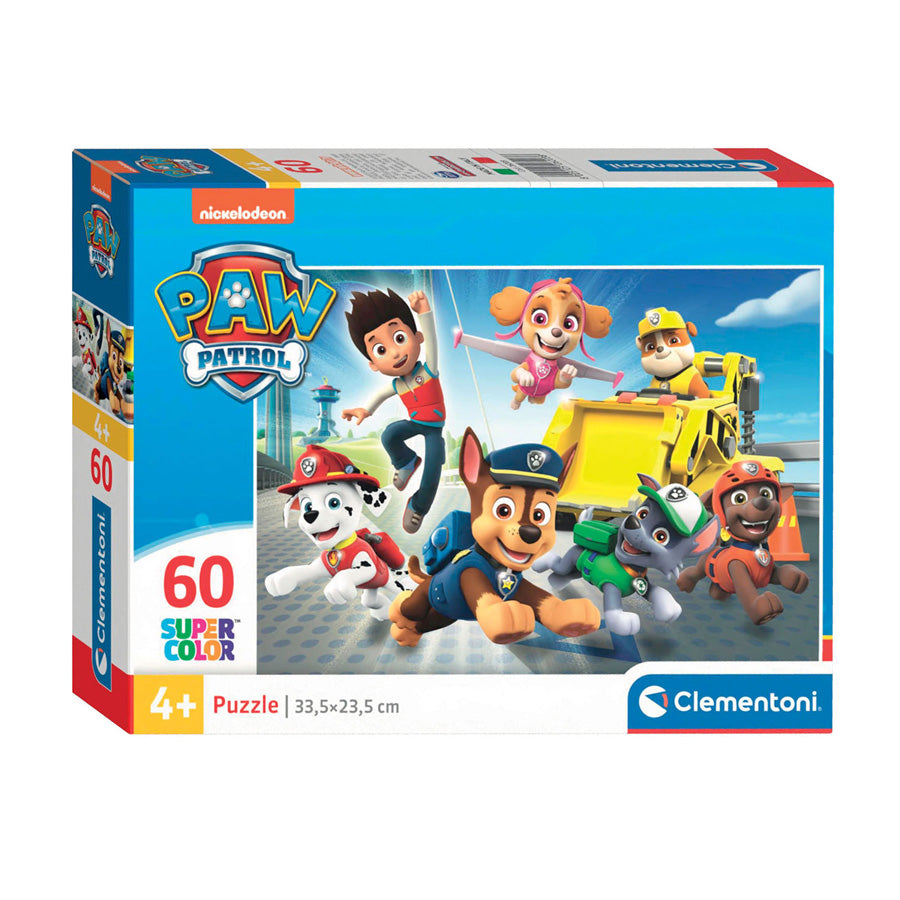 Clementoni legpuzzel super color paw patrol, 60st.