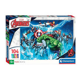 Clementoni legpuzzel super color marvel avengers, 104st.