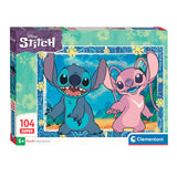 Clementoni legpuzzel super color disney stitch iii, 104st.