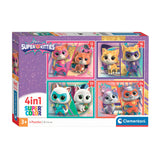 Clementoni legpuzzel 4in1 super kitties