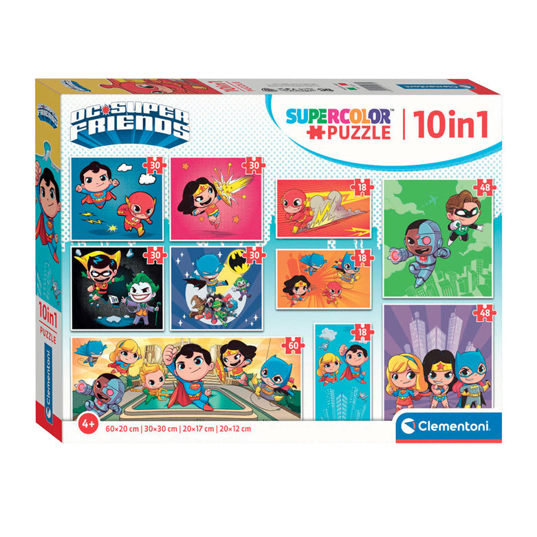 Clementoni Legpuzzel Super Color 10in1 DC Comics