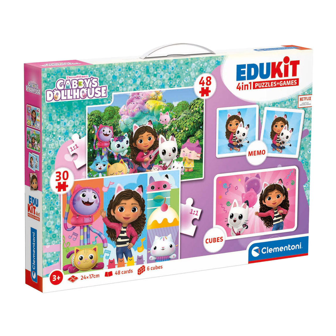 Clementoni gabby's poppenhuis edukit 4in1 puzzels en spellen