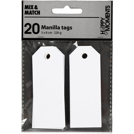 Creativ company https: www.cchobby.nl manilla-labels-afm-3x8-cm-220-gr-wit-20-stuk-1-doos