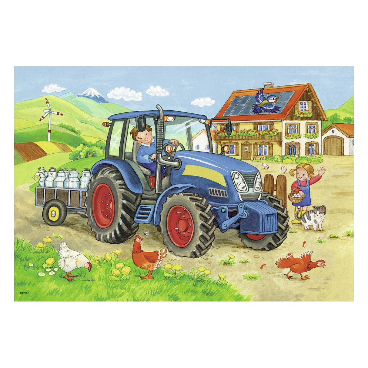 Ravensburger Op de Bouwplaats en Boerderij Puzzel 2x12 stuks