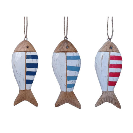 Cosydecor vis hanger hout 16x6x2cm vis hanger hout 16x6x2cm