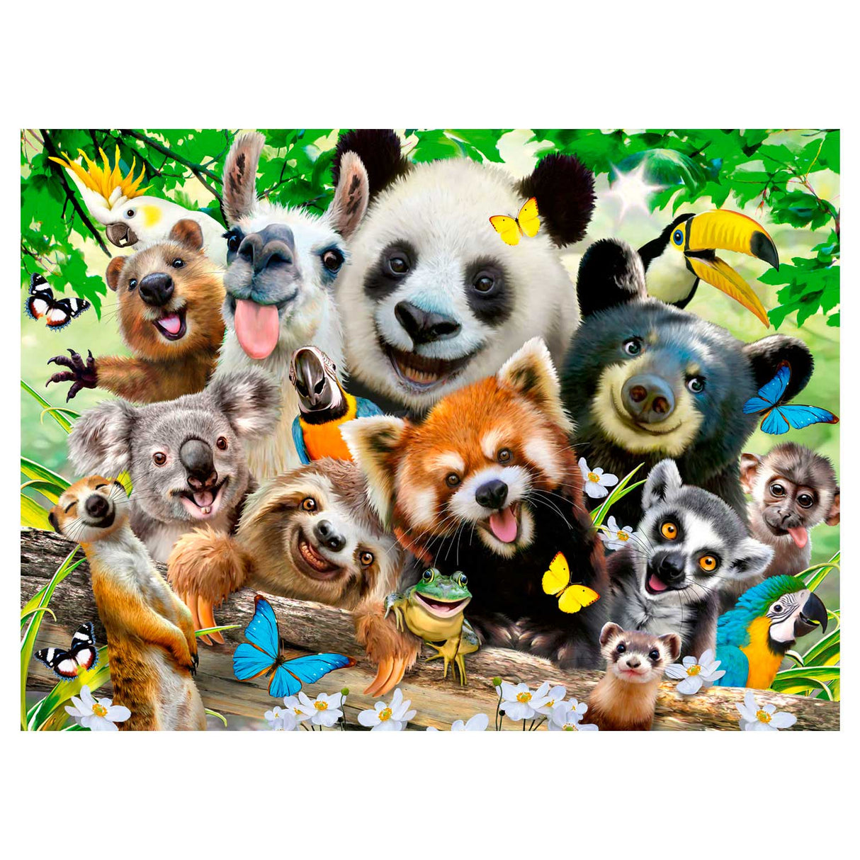 Ravensburger puzzel wildlife selfie - legpuzzel - 300 stukjes