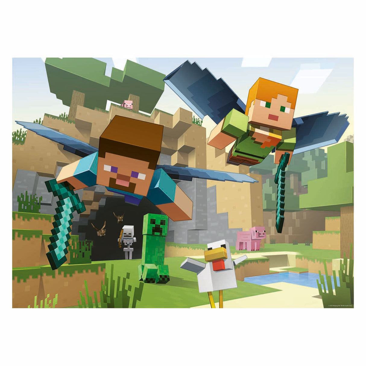 Ravensburger puzzel minecraft avontuur 200 xxl stukjes kinderen.