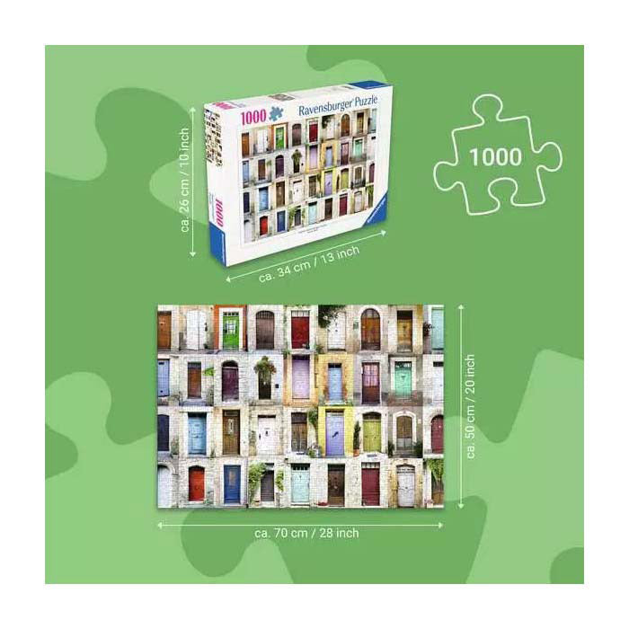 Ravensburger puzzel beautiful doors in the provence - legpuzzel - 1000 stukjes