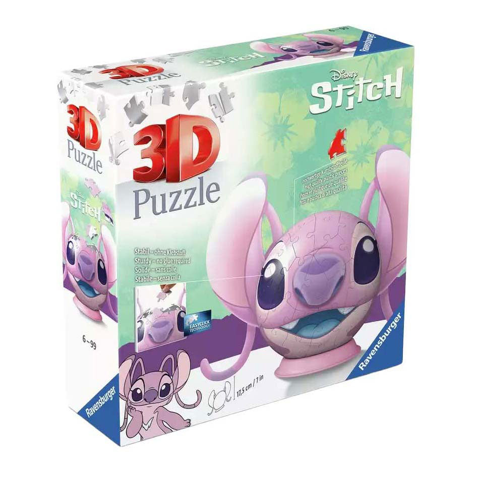 Ravensburger 3d puzzel disney stitch bal - 72 stukjes speelgoed.