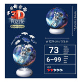 Ravensburger – astronauten – 3d puzzle-ball nachtlicht – 73 stukjes