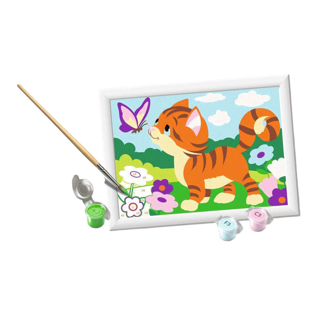 Ravensburger – creart: cat with butterfly – schilderen op nummer