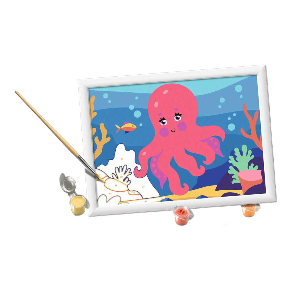 Ravensburger – creart: octopus (neon) – schilderen op nummer