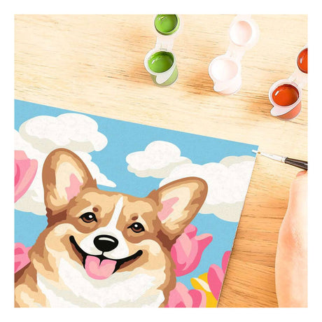 Ravensburger – creart: floral corgi – schilderen op nummer