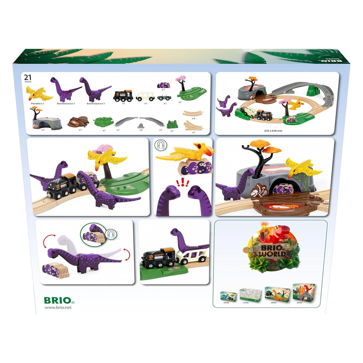 Ravensburger brio treinset dino avonturen set - 21dlg.