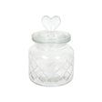 Voorraadpot glas hart 10,5x17cm