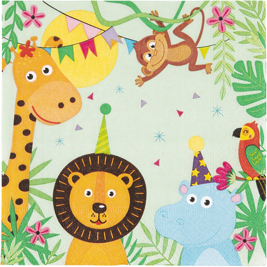 Https: www.cchobby.nl servetten-feest-beesten-afm-33x33-cm-20-stuk-1-doos
