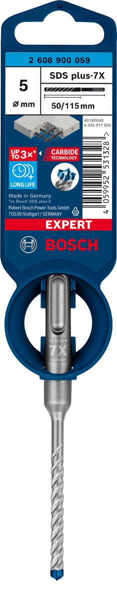 Bosch expert sds plus-7x hamerboor 5 x 50 x 115 mm