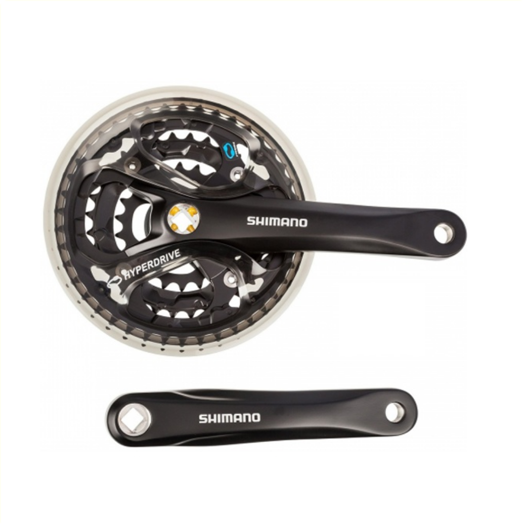 Shimano Crankstel Acera 7 8-speed. 48 38 28T, cranklengte 170mm Zwart, 4mm BCD 104 64 mm, 4-armig