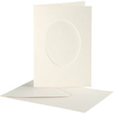 Creativ company https: www.cchobby.nl passepartout-kaarten-ovaal-afmeting-kaart-10-5x15-cm-afmeting-envelop-11-5x16-5-cm-off-white-10-set-1-doos