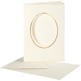 Creativ company https: www.cchobby.nl passepartout-kaarten-ovaal-met-gouden-rand-afmeting-kaart-10-5x15-cm-afmeting-envelop-11-5x16-5-cm-off-white-10-set-1-doos