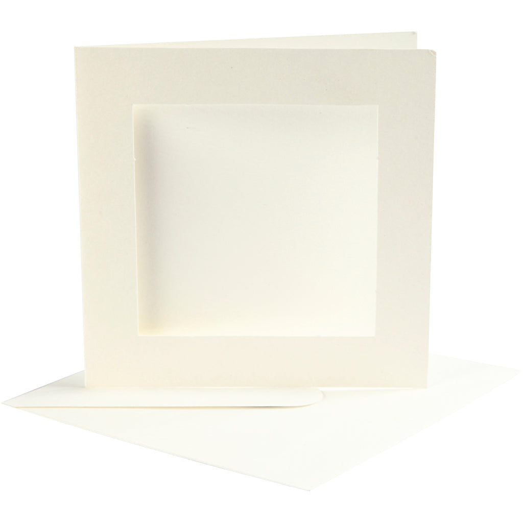 Creativ company https: www.cchobby.nl passepartout-kaarten-afmeting-kaart-12-5x12-5-cm-afmeting-envelop-13-5x13-5-cm-off-white-10-set-1-doos