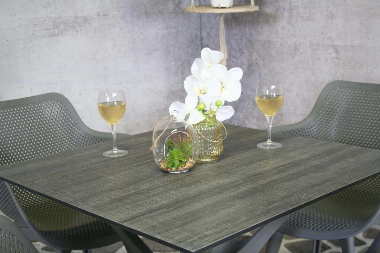 Sens tuintafel jasper 80x80cm donker grijs
