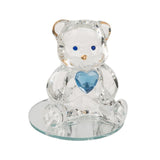 Out of the blue glazen beer met hart ca. 4,5cm in doosje