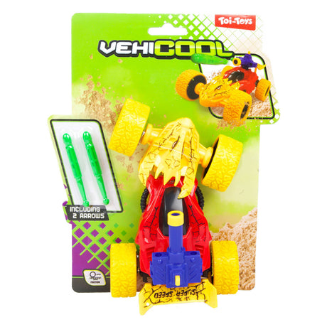 Vehicool frictie raceauto shooting dino