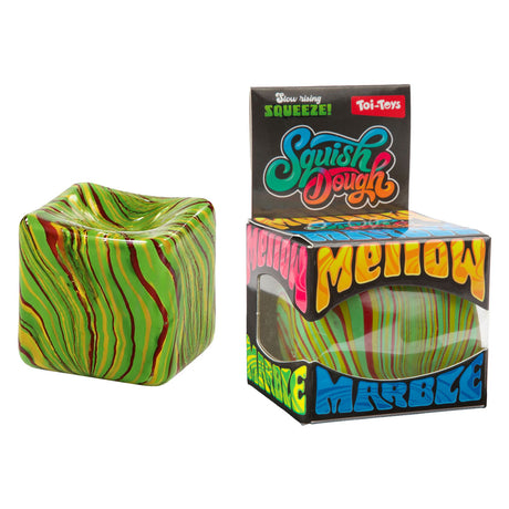 Toi-toys squishdough knijpkubus marmer - 8cm 160gr