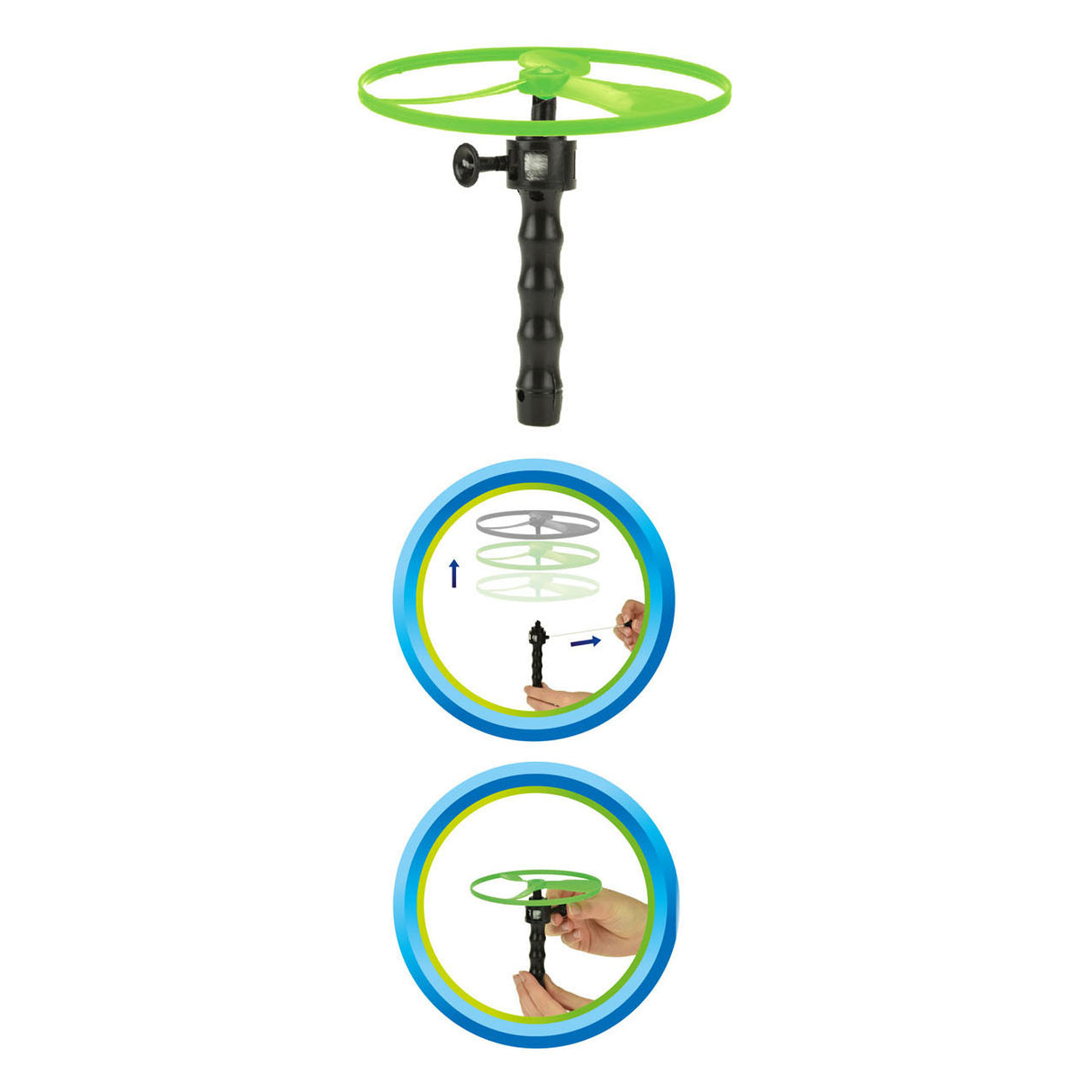 Toi-Toys Toi-toys Flying Discs Air 12 Cm Groen rood 3-delig