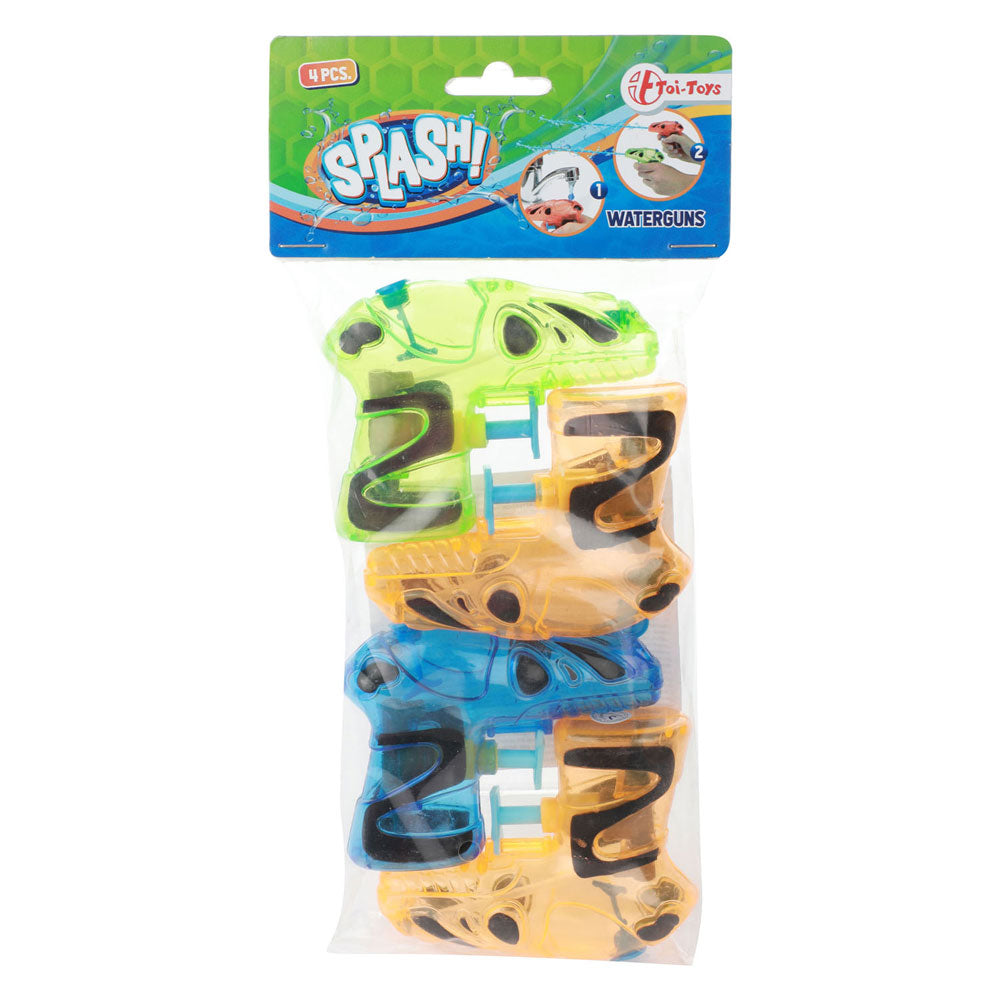 Splash waterpistool kleur, 4st.