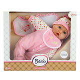 Toi-toys baby beau babypop met fles en slabber, 40cm