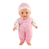 Beau Baby Liggende Babypop met Flesje, 30cm