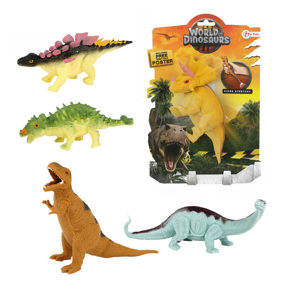 Toi-toys dinosaurus rekbaar