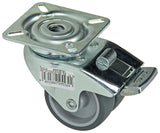 Mack by tente 1014735 - dubbel zwenkwiel 50mm op plaatmet rem | 8 stuks