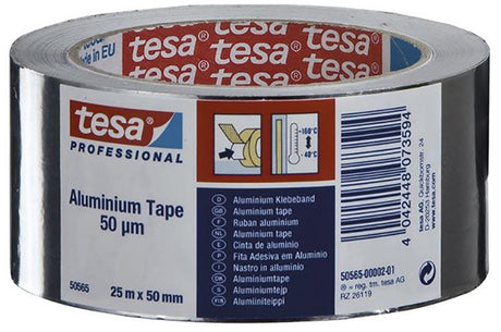 Tesa professional - aluminium repartape - 25m x 50mm - snel verwijderbaar