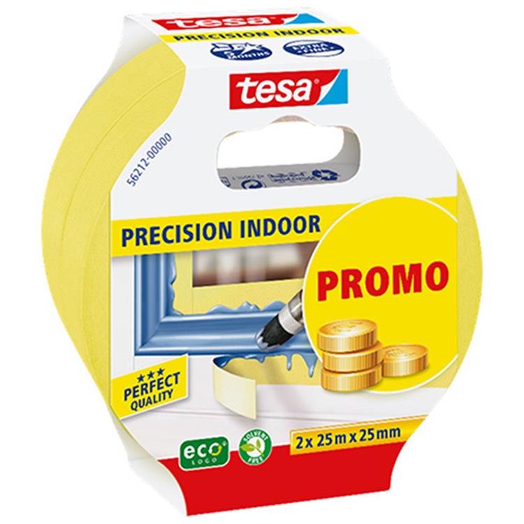 Tesa afplakband professional schilderstape washi papier nauwkeurig afplakken – 2x25m x 25mm