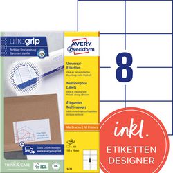 Universele etiketten avery 3427 105x74mm