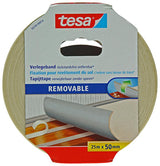 Tesa legtape dubbelzijdig stofversterkt verwijderbaar zonder resten – 25m x 50mm