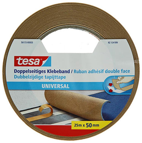 Tesa dubbelzijdig plakband universeel veelzijdig verpakking decoratie tapijt – 25m x 50mm