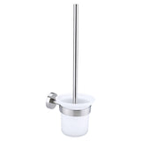 Tesa toiletborstel moon roestvrijstalen look zelfklevend zonder boren – 145x112x379mm