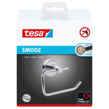 Tesa ® smooz toiletrolhouder - montage zonder boren - zelfklevend - verchroomd metaal - hoogglans - draagkracht 5 kg