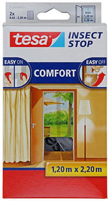Tesa insect stop h l fly screen premium for doors - hor voor deur met klittenband, verwijderbaar, antraciet - 120 x 220 cm